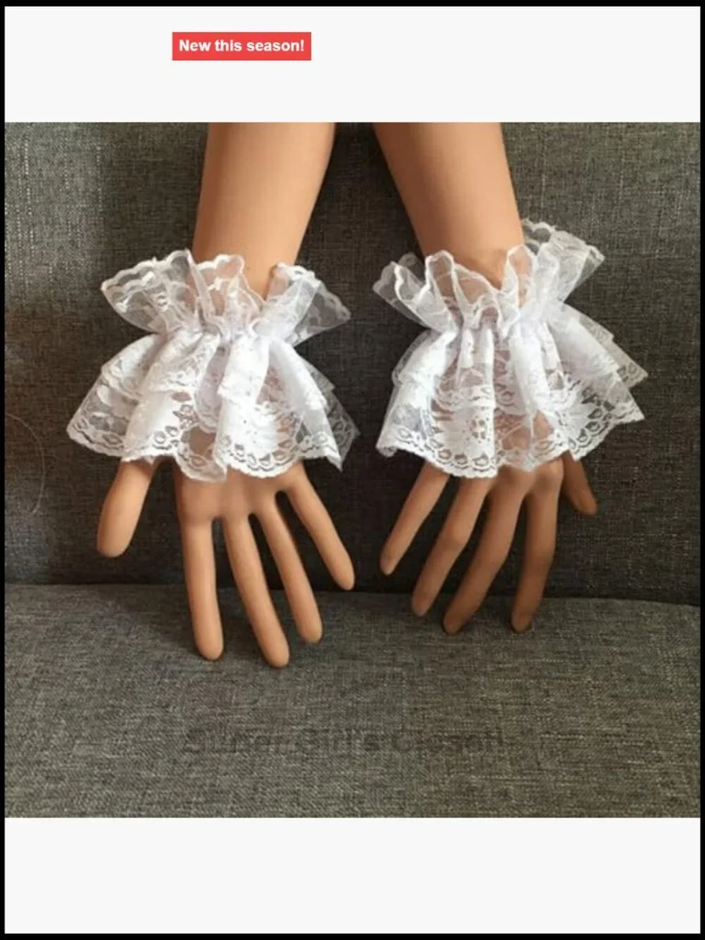 Lace Gloves Wrist Bracelet for Costume Party Tea Party
